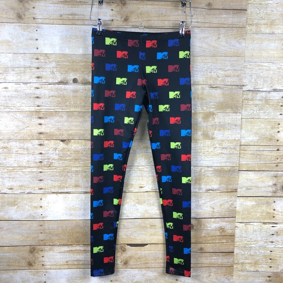 Pants - Black and Blue MTV Leggings Sz M